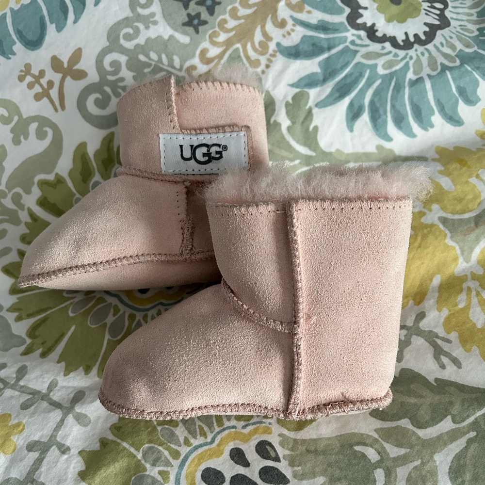 Pink baby boots Ugg Size small (infant 2-3)